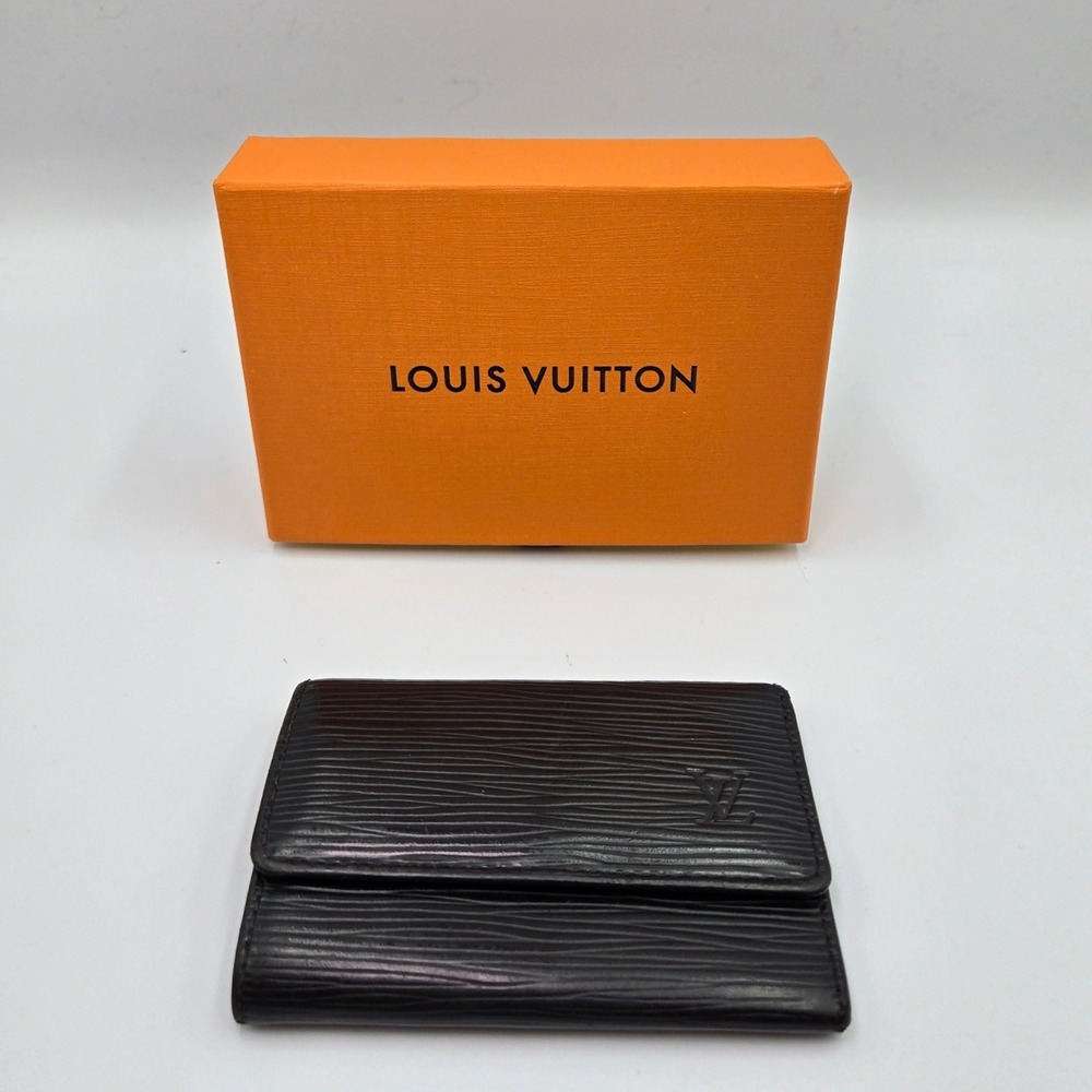 Louis Vuitton Epi Leather Black Key Holder Wallet Authentic